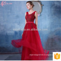 Grey Red Hot Sale Long Sleeveless High Quality OEM Service Bridesmaid Dress